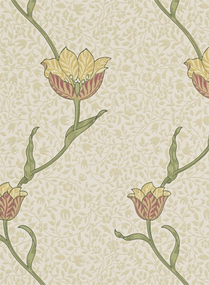 Tapete Garden Tulip von Morris & Co. - Russet/ Lichen