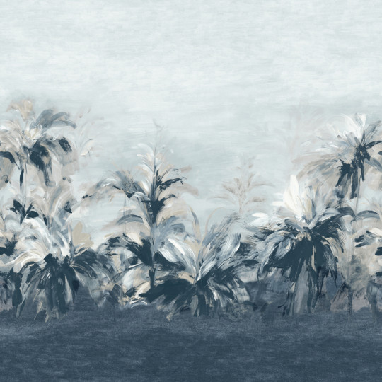 Clarke & Clarke Wallpaper Alberi - Midnight/ Linen Banner