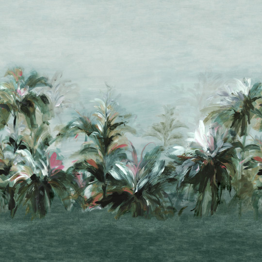 Clarke & Clarke Tapete Alberi - Teal/ Fuchsia Banner