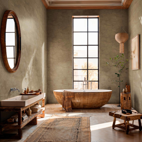 Coordonne Wallpaper Rif Relief - Stone