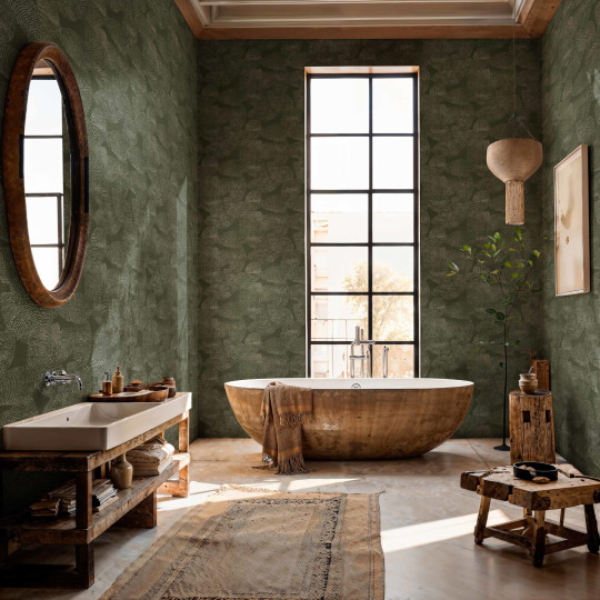 Coordonne Wallpaper Rif Relief - Sage