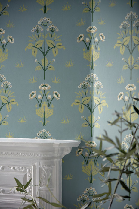 Morris & Co Tapete Meadow Sweet - Mineral Blue