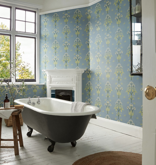 Morris & Co Tapete Meadow Sweet - Mineral Blue