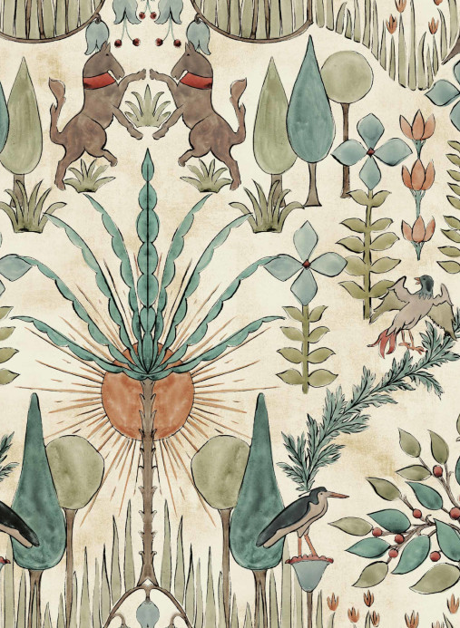 Coordonne Wallpaper Oasis Villa - Emerald