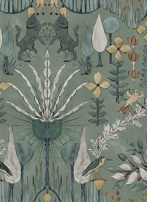 Coordonne Papier peint Oasis Villa - Celadon