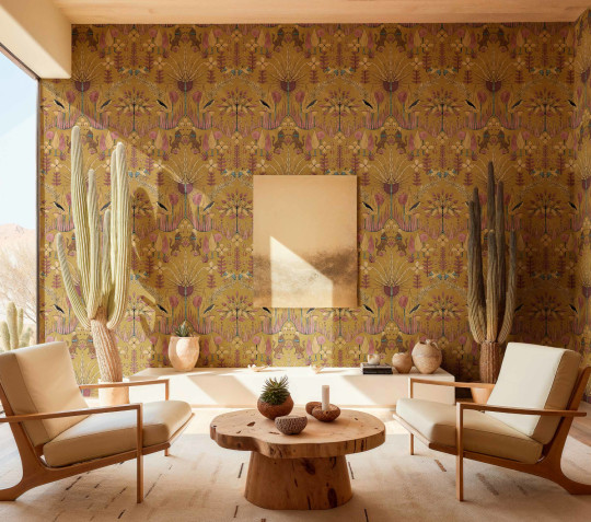 Coordonne Wallpaper Oasis Villa - Curry