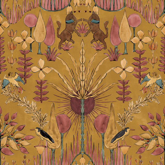 Coordonne Wallpaper Oasis Villa - Curry