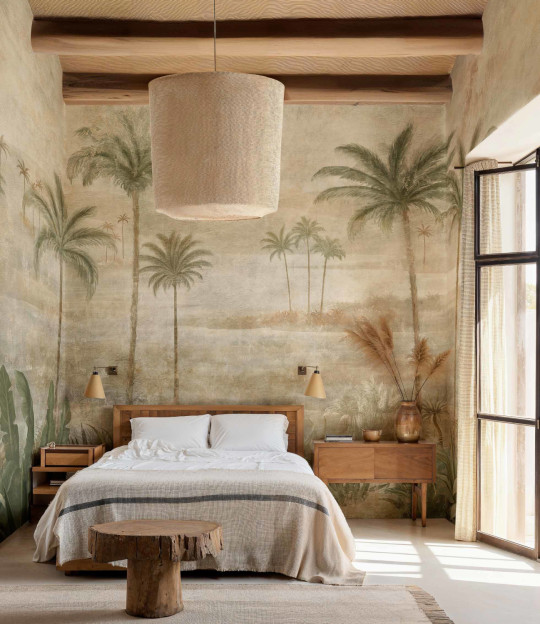 Coordonne Carta da parati panoramica Draa Palms - Leaves