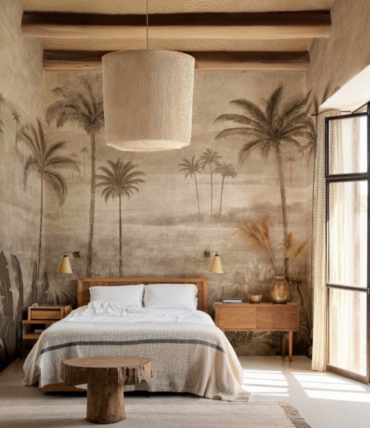 Coordonne Papier peint panoramique Draa Palms - Bone