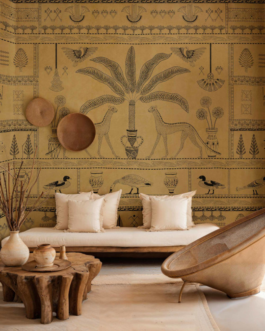 Coordonne Papier peint panoramique Asni Valley - Curry