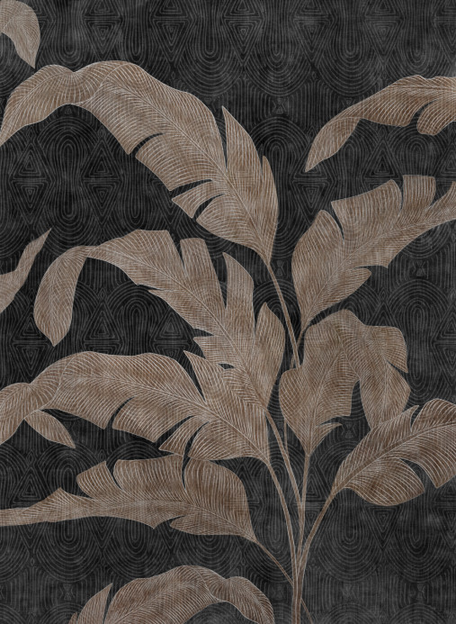 Coordonné Wandbild Leaves Shadow - Silver