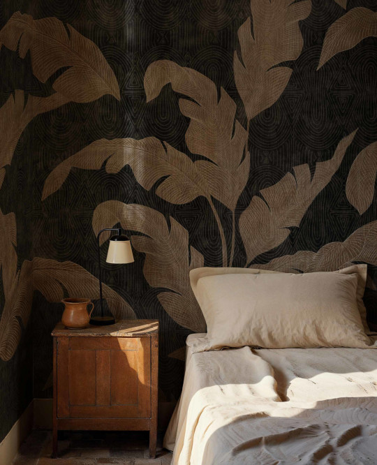 Coordonné Carta da parati panoramica Leaves Shadow - Silver