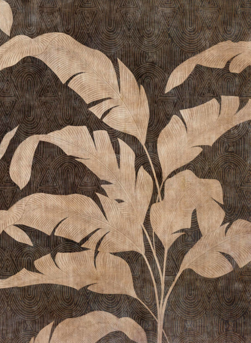 Coordonne Papier peint panoramique Leaves Shadow - Night