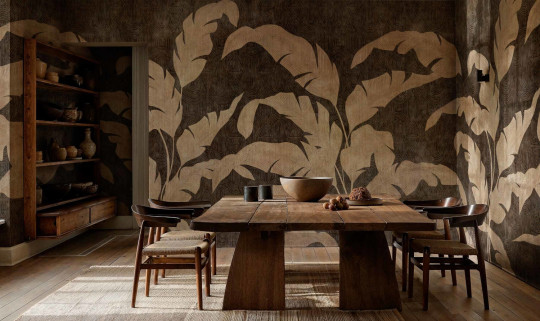 Coordonne Mural Leaves Shadow Bamboo - Night