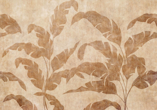 Coordonne Papier peint panoramique Leaves Shadow Bamboo - Camel