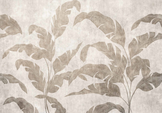 Coordonne Papier peint panoramique Leaves Shadow Bamboo - Stone