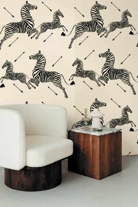 Jannelli & Volpi Papier peint Zebras Grasscloth