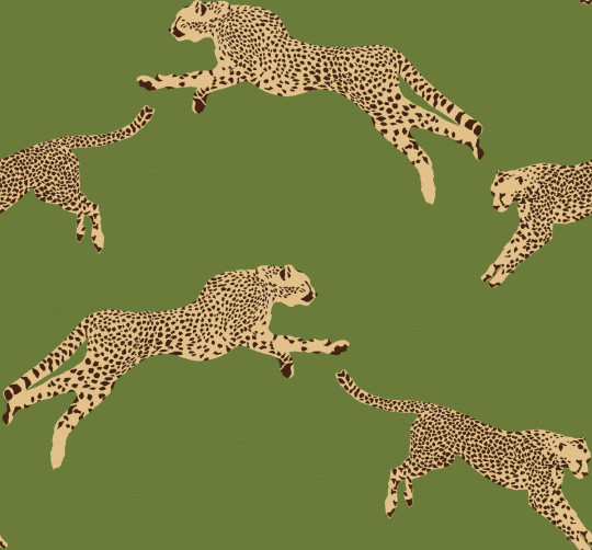 Jannelli & Volpi Tapete Leaping Cheetah Grasscloth - 26024