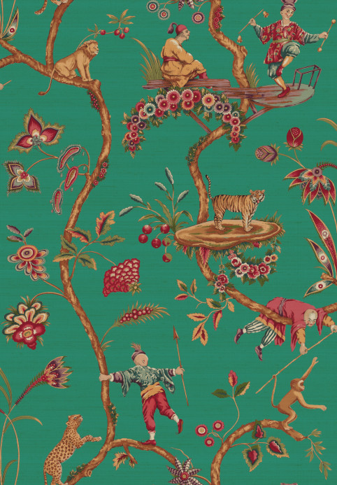 Jannelli & Volpi Wallpaper Chinoise Exotique Silk - 26029
