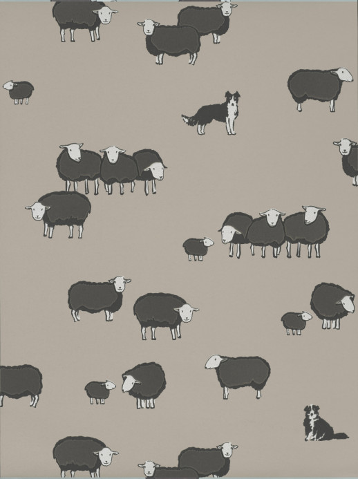 Little Greene Tapete Nip & Lassie - Slaked Lime Dark