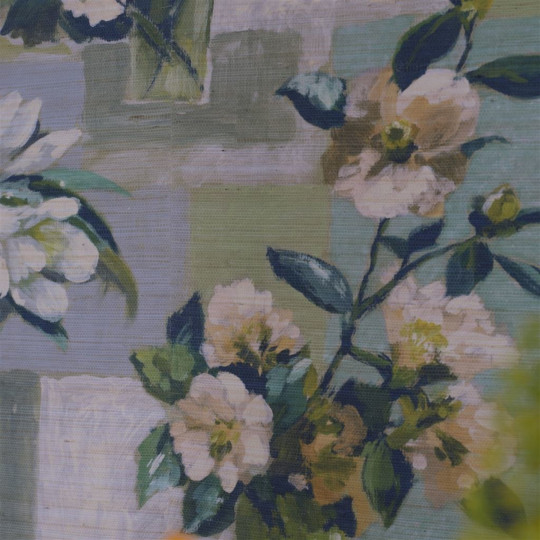 Designers Guild Carta da parati Celadon Vase Grasscloth - Celadon
