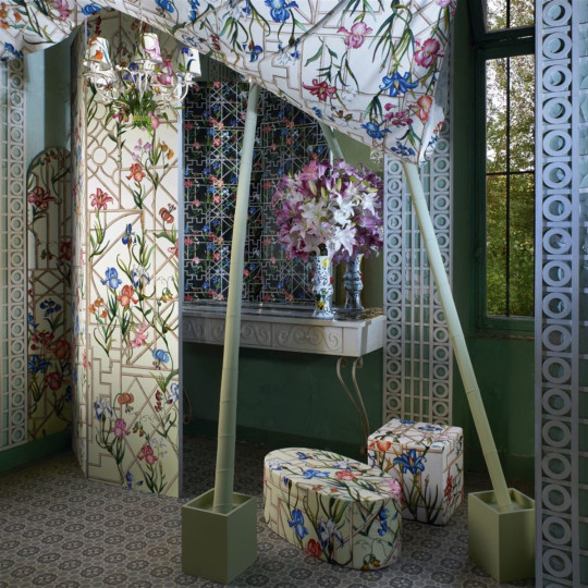 Christian Lacroix Tapete Fretwork Garden Panoramic - Citron