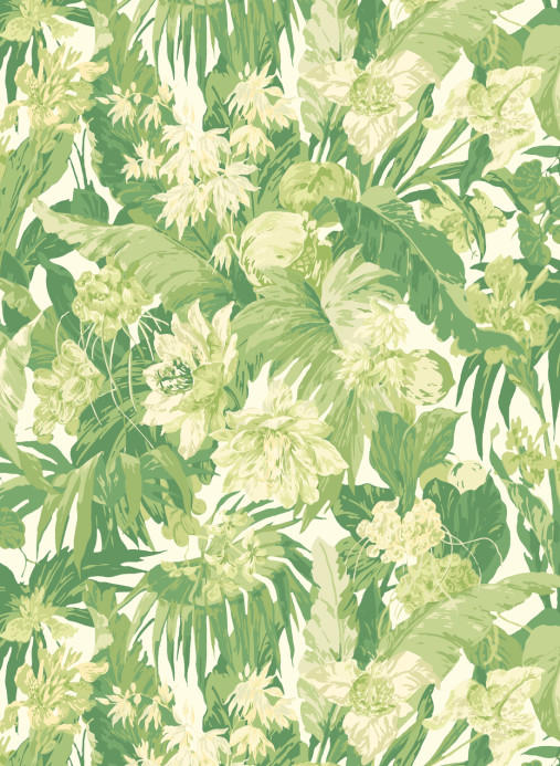 GP & J Baker Tapete Tropical Floral - Green