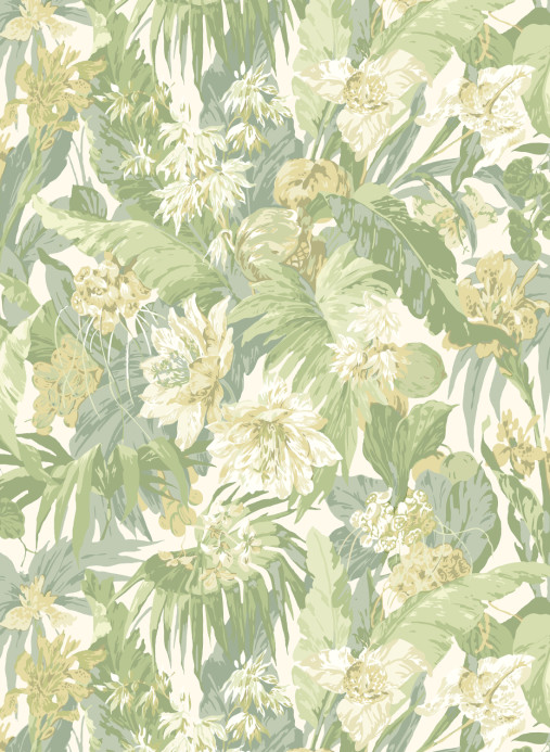 GP & J Baker Tapete Tropical Floral - Soft Green
