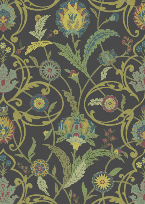 Lewis & Wood Tapete Ipek Damask - Black Gold