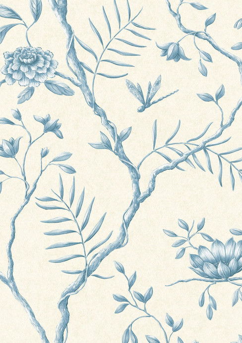 Lewis & Wood Wallpaper Jasper Peony - China Blue