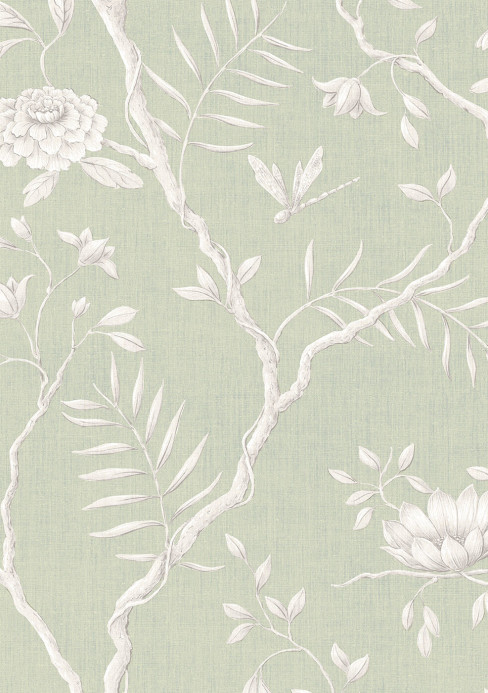 Lewis & Wood Tapete Jasper Peony - Eau de Nil