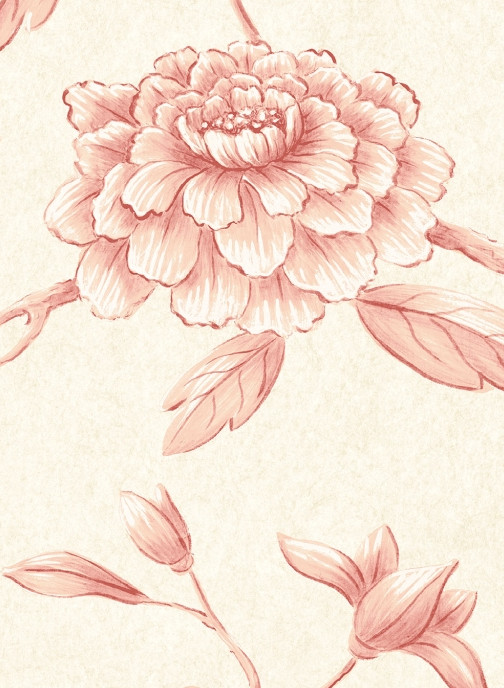 Lewis & Wood Carta da parati Jasper Peony - Rose