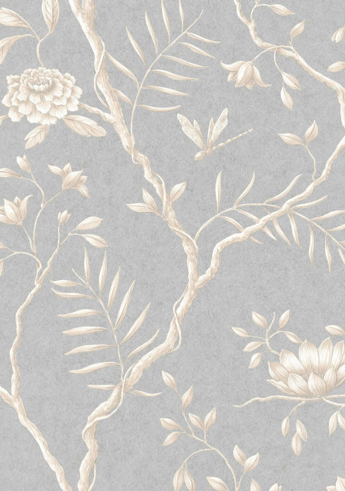 Lewis & Wood Papier peint Jasper Peony - Smoke
