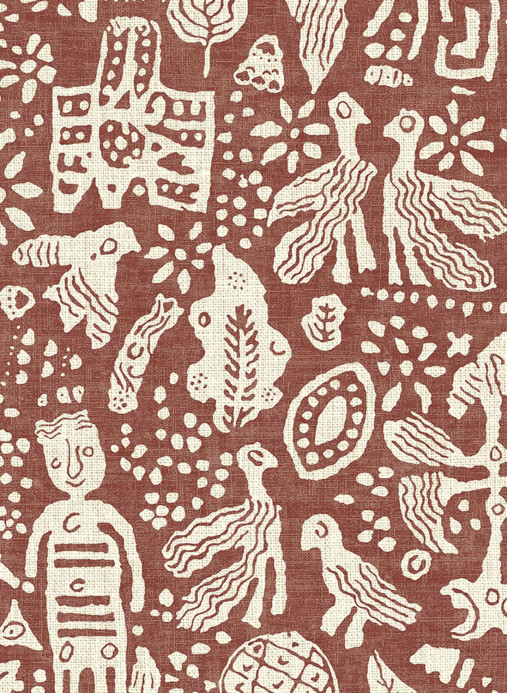 Lewis & Wood Tapete Minna Maze - Russet