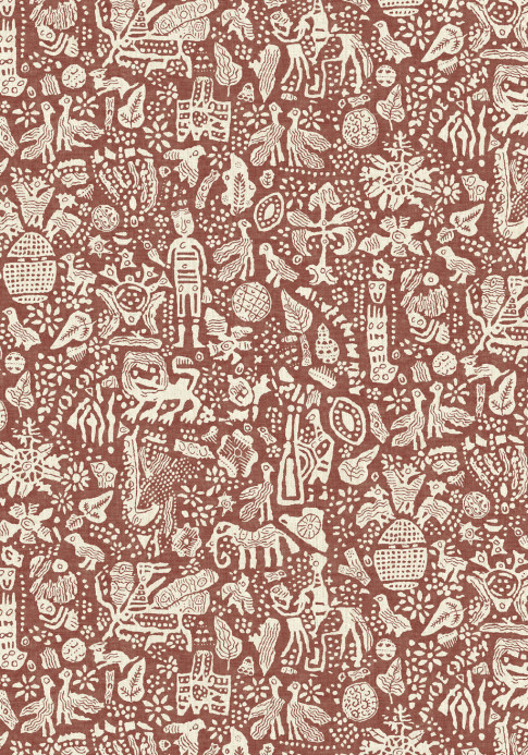 Lewis & Wood Tapete Minna Maze - Russet