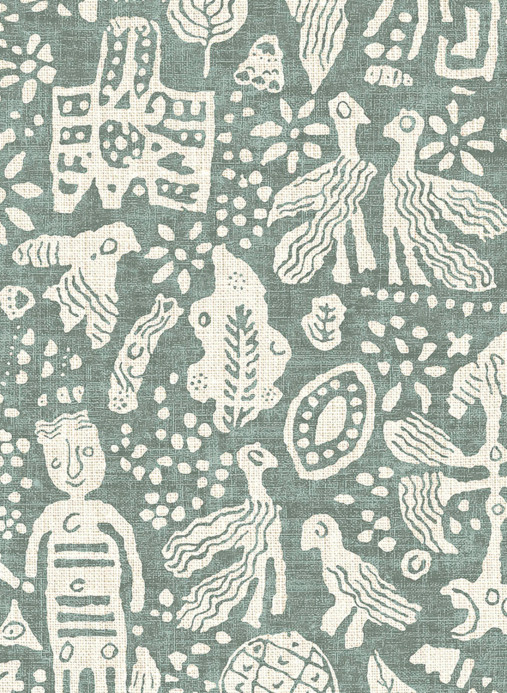 Lewis & Wood Carta da parati Minna Maze - Sage