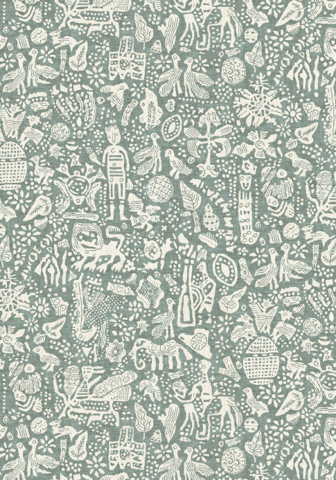 Lewis & Wood Carta da parati Minna Maze - Sage