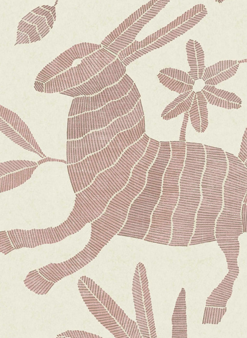 Lewis & Wood Carta da parati Otomi - Bunny Pink