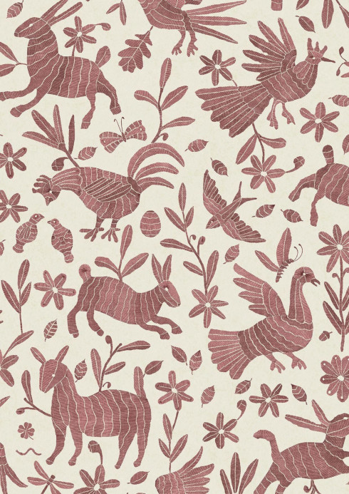 Lewis & Wood Tapete Otomi - Rosy