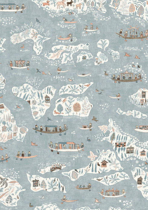 Lewis & Wood Tapete Regatta - Blue Almond