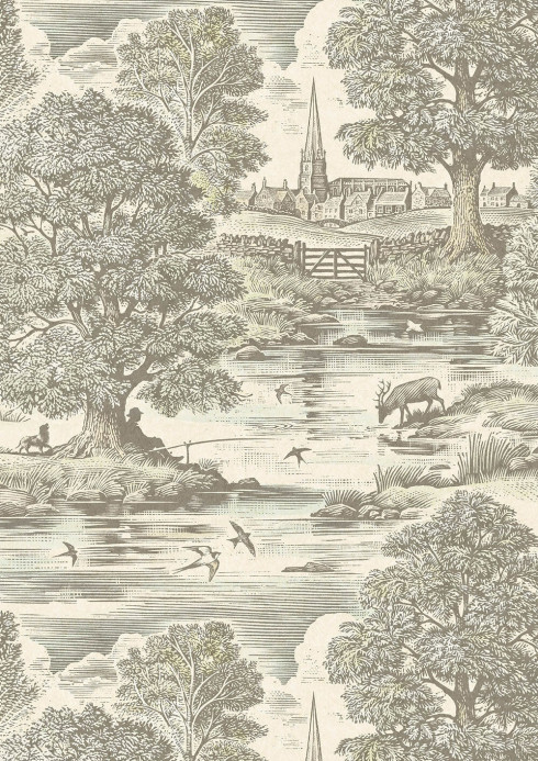 Lewis & Wood Wallpaper Royal Oak - Aquatint