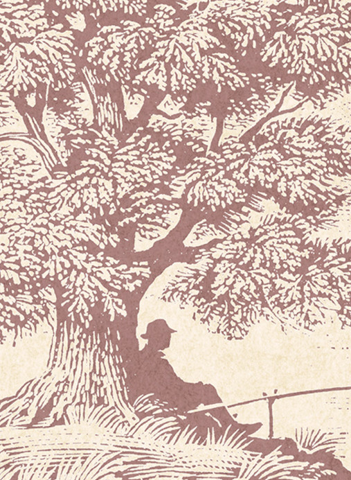 Lewis & Wood Tapete Royal Oak - Bloodstone