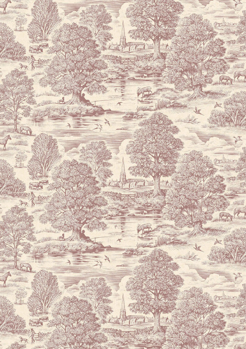 Lewis & Wood Tapete Royal Oak - Bloodstone