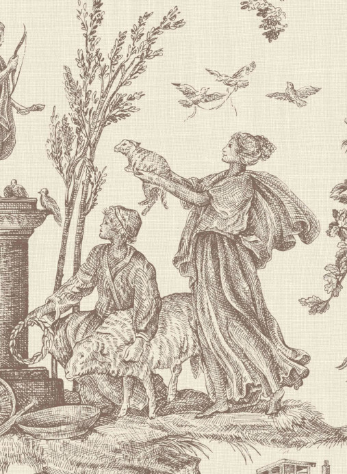 Lewis & Wood Tapete Toile Baptiste - Marron