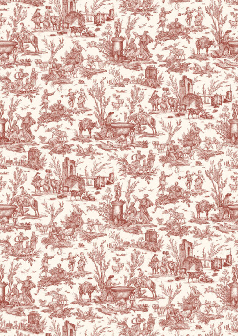 Lewis & Wood Wallpaper Toile Baptiste - Rhone