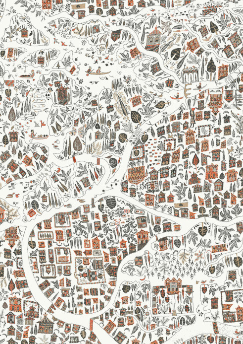 Lewis & Wood Tapete Utopia - Satsuma Soot