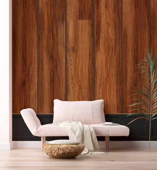 NLXL Papier peint Wood Panel Mahogany - MRV-29