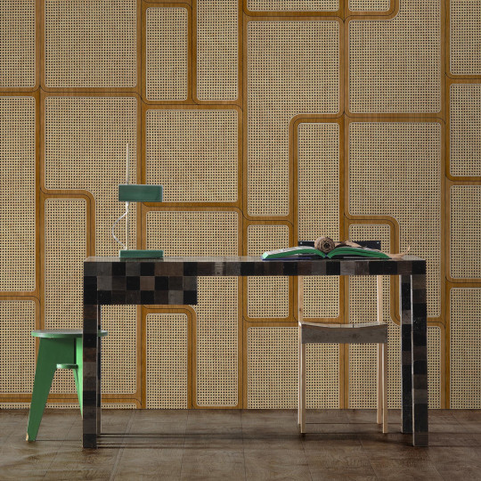 NLXL Wallpaper Angle Webbing Oak - VOS-04