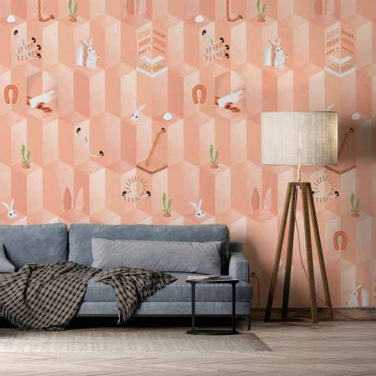 NLXL Wallpaper Pink Carrot - SUZ-01