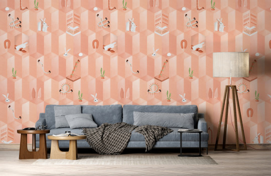 NLXL Wallpaper Pink Carrot - SUZ-01